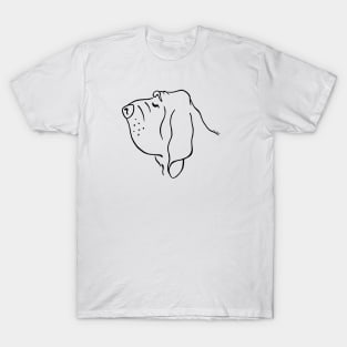 Outline Silhouette Bloodhound T-Shirt